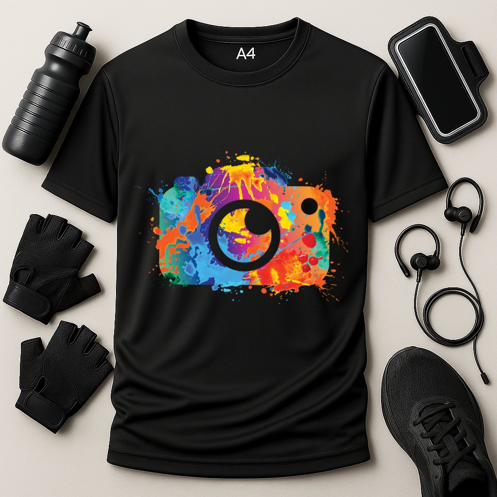 Retro Paint Camera Performance Shirt
