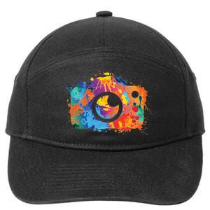 Retro Paint Camera 7-Panel Snapback Hat