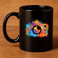 Retro Paint Camera 11oz C Handle Ceramic Mug