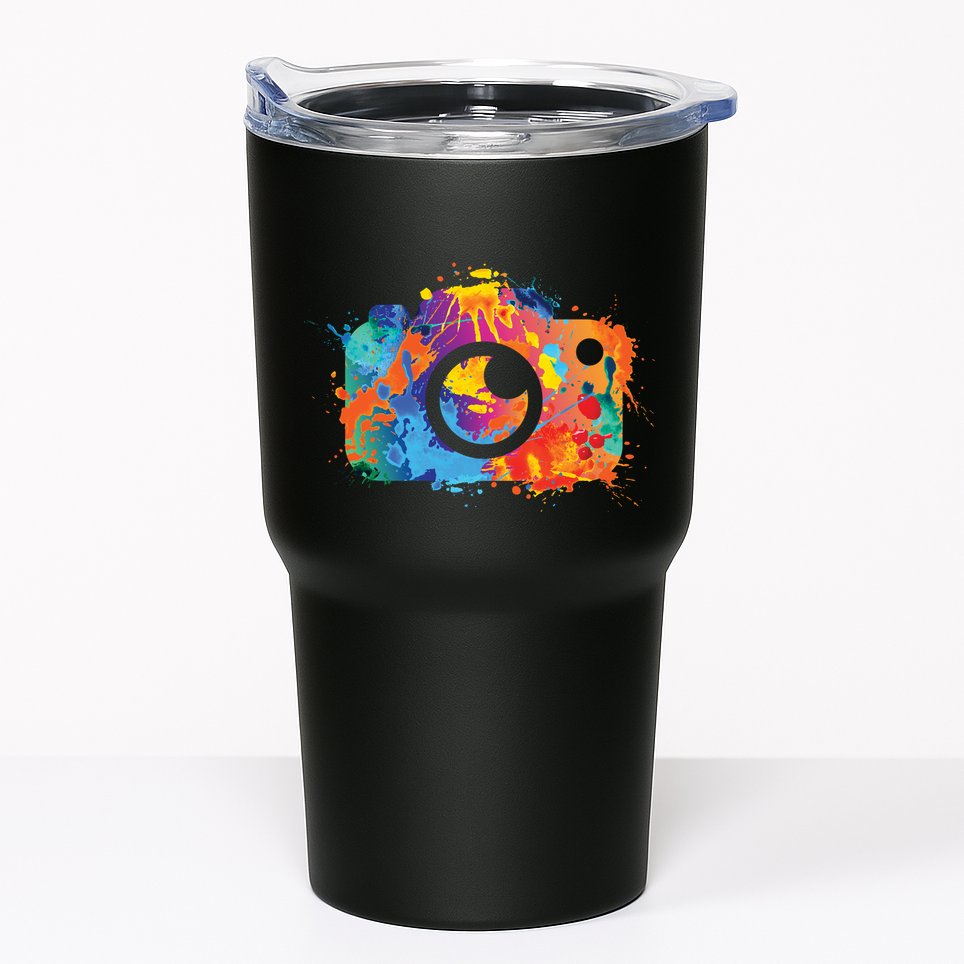 Retro Paint Camera Tumbler