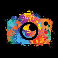 Retro Paint Camera Cooling Performance Long Sleeve Crew