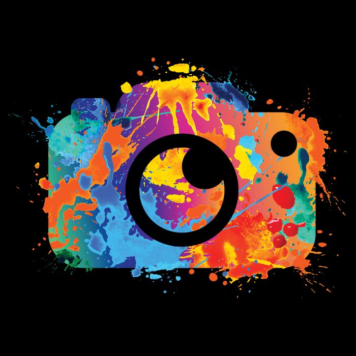 Retro Paint Camera Cooling Performance Long Sleeve Crew