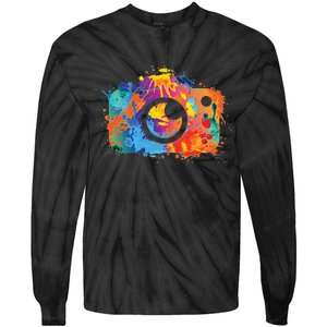 Retro Paint Camera Tie-Dye Long Sleeve Shirt