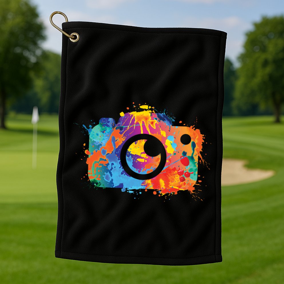 Retro Paint Camera Golf Towel