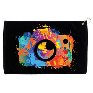 Retro Paint Camera Grommeted Golf Towel