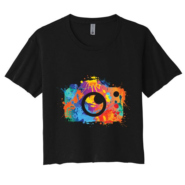 Retro Paint Camera Crop Top