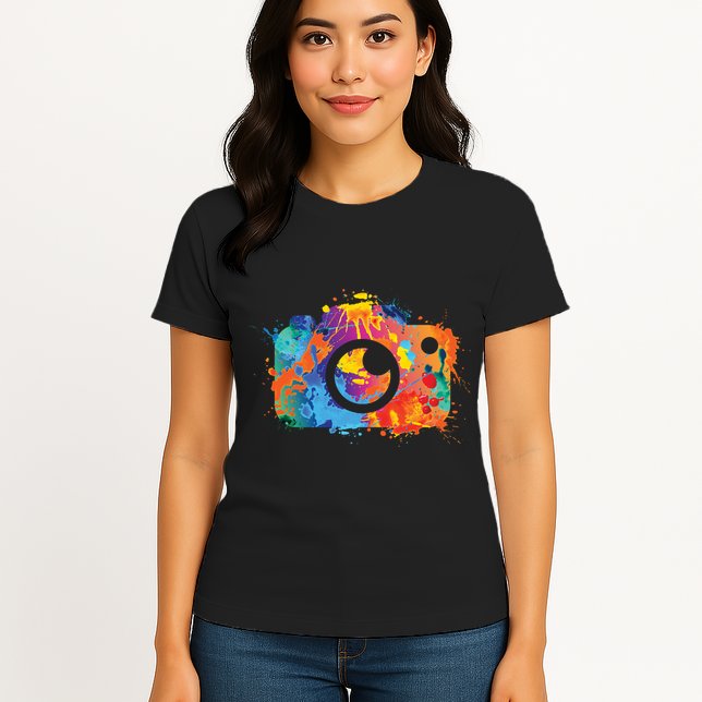 Retro Paint Camera Womens T-Shirt