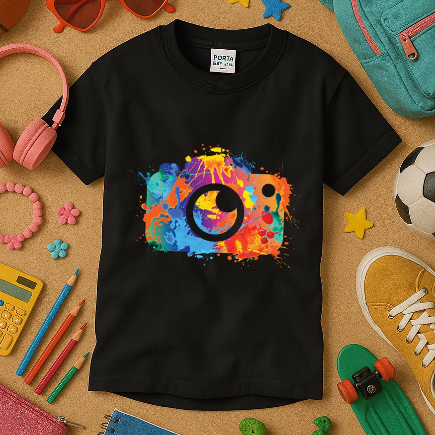 Retro Paint Camera Kids T-Shirt