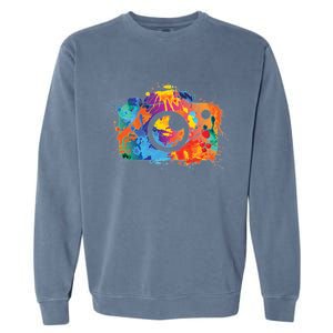 Retro Paint Camera Garment-Dyed Sweatshirt