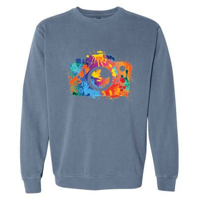 Retro Paint Camera Garment-Dyed Sweatshirt