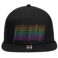 Retro Palm Springs Retro Multicolor 7 Panel Mesh Trucker Snapback Hat