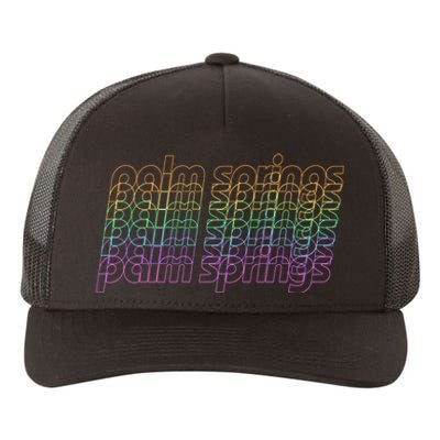 Retro Palm Springs Retro Multicolor Yupoong Adult 5-Panel Trucker Hat