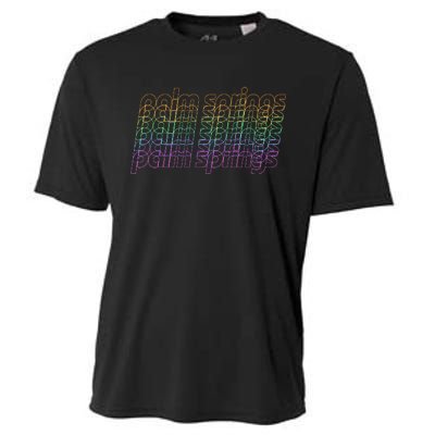 Retro Palm Springs Retro Multicolor Cooling Performance Crew T-Shirt