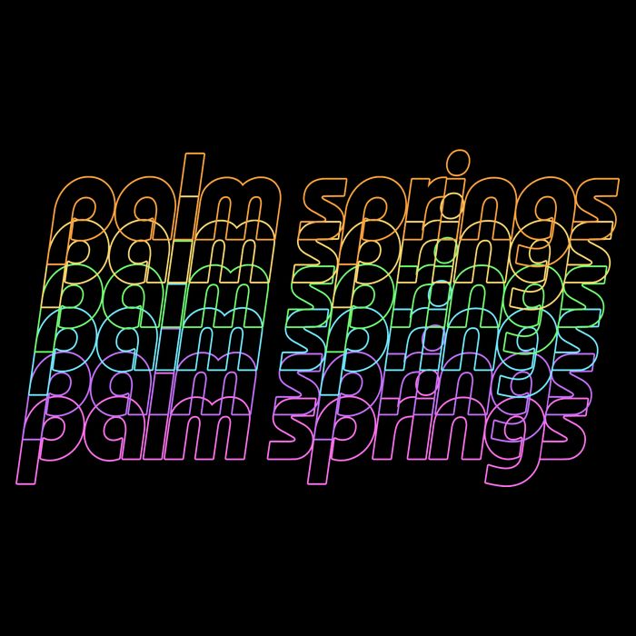 Retro Palm Springs Retro Multicolor Performance Shirt