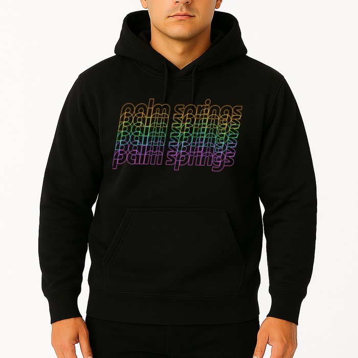 Retro Palm Springs Retro Multicolor Hoodie