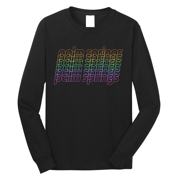 Retro Palm Springs Retro Multicolor Long Sleeve Shirt