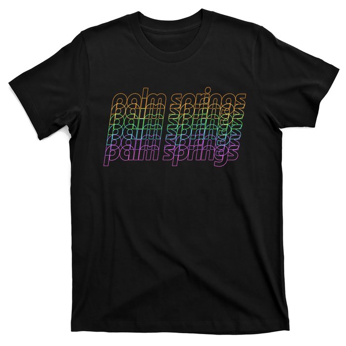 Retro Palm Springs Retro Multicolor T-Shirt