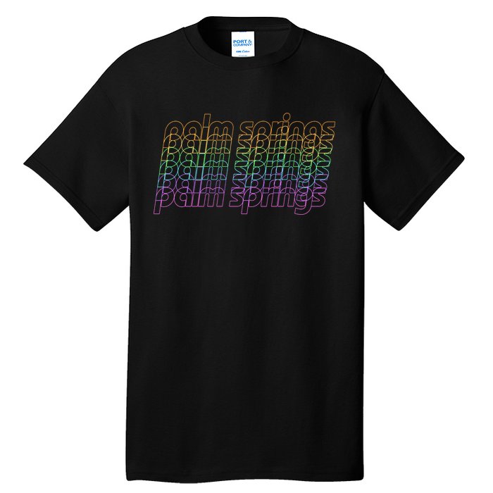 Retro Palm Springs Retro Multicolor Tall T-Shirt