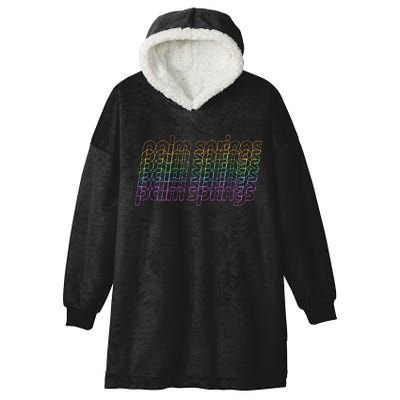 Retro Palm Springs Retro Multicolor Hooded Wearable Blanket