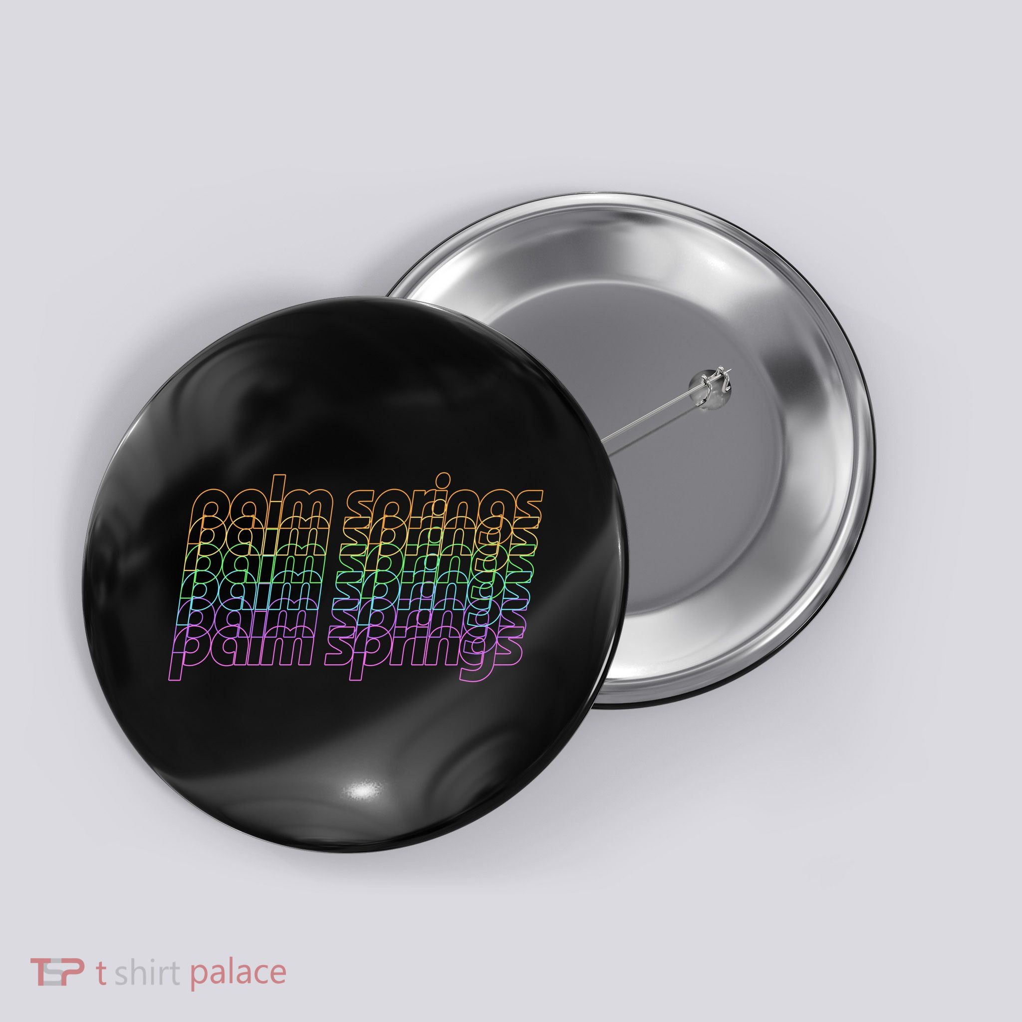 Retro Palm Springs Retro Multicolor Button