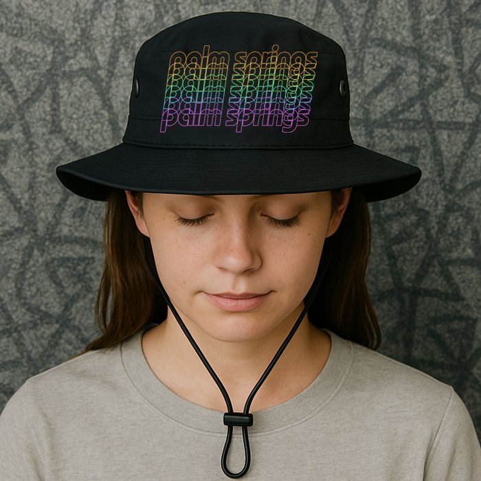 Retro Palm Springs Retro Multicolor Bucket Hat