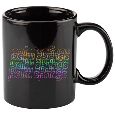 Retro Palm Springs Retro Multicolor 11oz C Handle Ceramic Mug