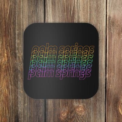 Retro Palm Springs Retro Multicolor Coaster