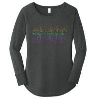 Retro Palm Springs Retro Multicolor Women's Perfect Tri Tunic Long Sleeve Shirt