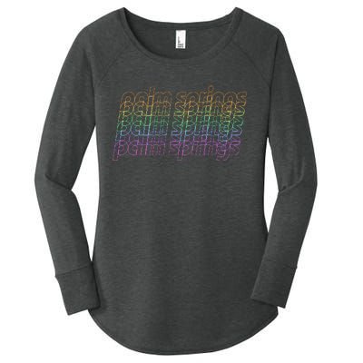 Retro Palm Springs Retro Multicolor Women's Perfect Tri Tunic Long Sleeve Shirt