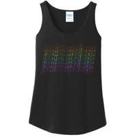 Retro Palm Springs Retro Multicolor Ladies Essential Tank