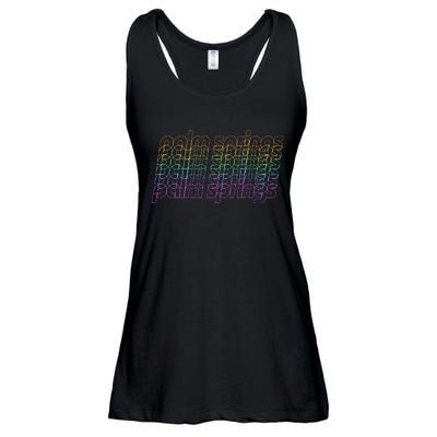 Retro Palm Springs Retro Multicolor Ladies Essential Flowy Tank