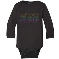 Retro Palm Springs Retro Multicolor Baby Long Sleeve Bodysuit