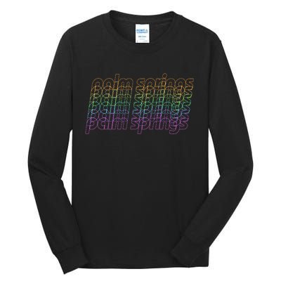 Retro Palm Springs Retro Multicolor Tall Long Sleeve T-Shirt