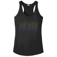 Retro Palm Springs Retro Multicolor Ladies PosiCharge Competitor Racerback Tank