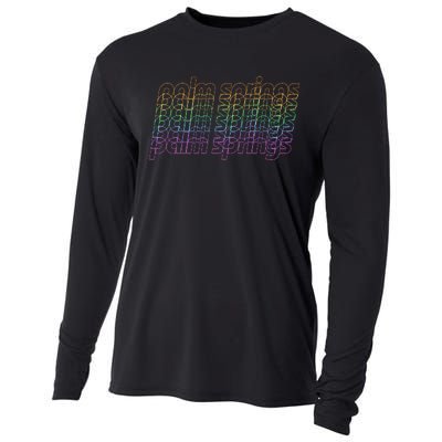 Retro Palm Springs Retro Multicolor Cooling Performance Long Sleeve Crew