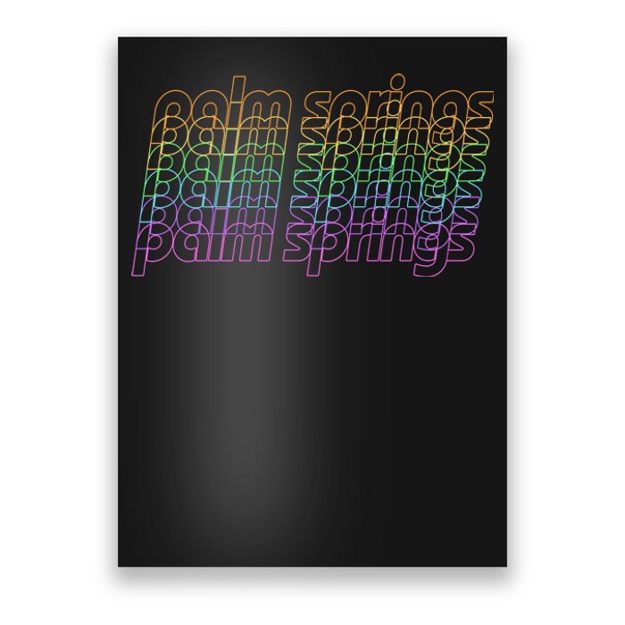 Retro Palm Springs Retro Multicolor Poster