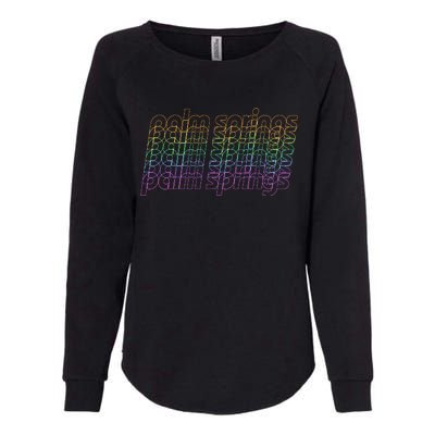 Retro Palm Springs Retro Multicolor Womens California Wash Sweatshirt