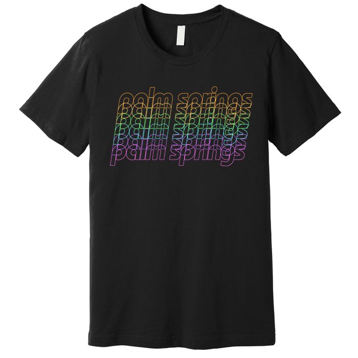 Retro Palm Springs Retro Multicolor Premium T-Shirt