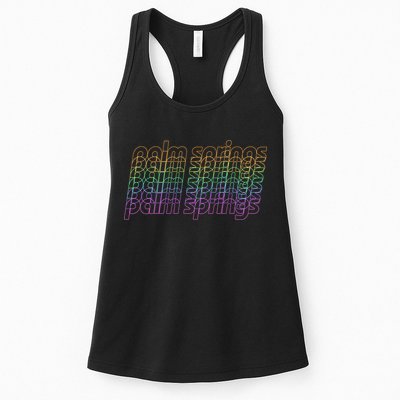 Retro Palm Springs Retro Multicolor Womens Tank Top