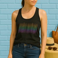 Retro Palm Springs Retro Multicolor Womens Tank Top