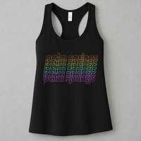 Retro Palm Springs Retro Multicolor Womens Tank Top