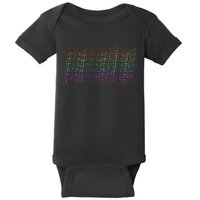 Retro Palm Springs Retro Multicolor Baby Bodysuit