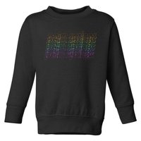 Retro Palm Springs Retro Multicolor Toddler Sweatshirt