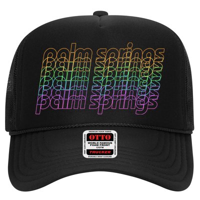 Retro Palm Springs Retro Multicolor Trucker Hat