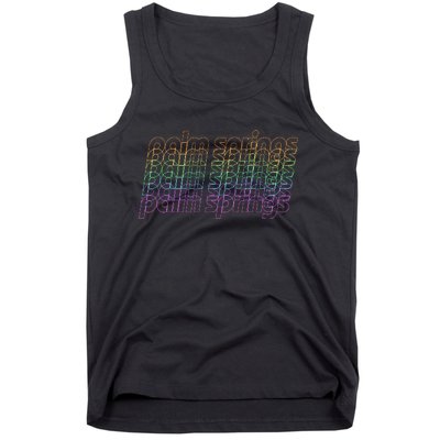 Retro Palm Springs Retro Multicolor Tank Top