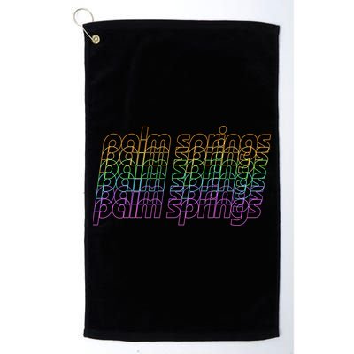 Retro Palm Springs Retro Multicolor Golf Towel