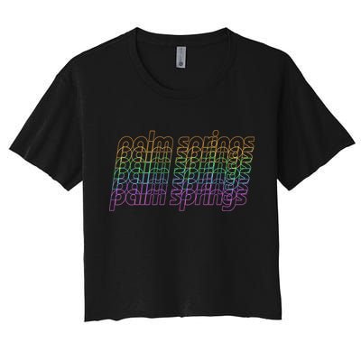 Retro Palm Springs Retro Multicolor Crop Top
