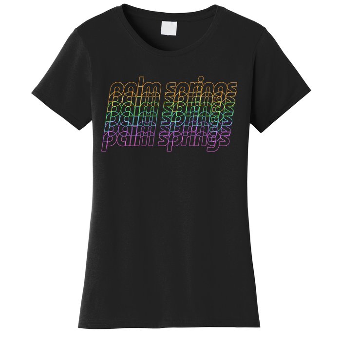 Retro Palm Springs Retro Multicolor Women's T-Shirt