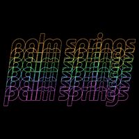 Retro Palm Springs Retro Multicolor Women's V-Neck T-Shirt