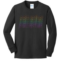 Retro Palm Springs Retro Multicolor Kids Long Sleeve Shirt